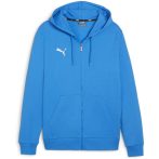   Puma teamGOAL Casuals pamut kapucnis kék férfi cipzáras szabadidő felső