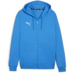   Puma teamGOAL Casuals pamut kapucnis kék férfi cipzáras szabadidő felső