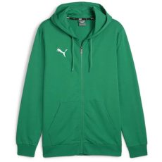 Puma teamGOAL Casuals pamut kapucnis zöld férfi cipzáras szabadidő felső