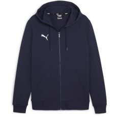 Puma teamGOAL Casuals pamut kapucnis sötétkék férfi cipzáras szabadidő felső