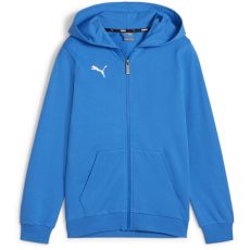 Puma teamGOAL Casuals pamut kapucnis kék fiú cipzáras szabadidő felső