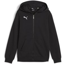 Puma teamGOAL Casuals pamut kapucnis fekete fiú cipzáras szabadidő felső