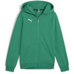   Puma teamGOAL Casuals pamut kapucnis zöld fiú cipzáras szabadidő felső