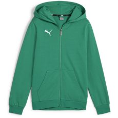 Puma teamGOAL Casuals pamut kapucnis zöld fiú cipzáras szabadidő felső