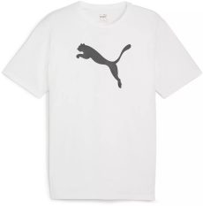 Puma teamRise Logo pamut fehér férfi póló