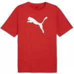 Puma teamRise Logo pamut piros gyerek póló