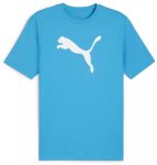 Puma teamRise Logo pamut kék gyerek póló