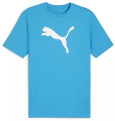 Puma teamRise Logo pamut kék gyerek póló