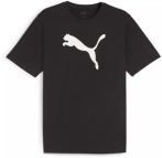 Puma teamRise Logo pamut fekete gyerek póló