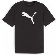 Puma teamRise Logo pamut fekete gyerek póló