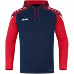 Jako Performance kapucnis sötétkék/piros pulóver