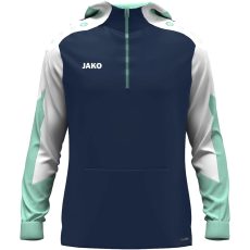 Jako Dynamic kapucnis 1/4 cipzáras sötétkék/zöld pulóver