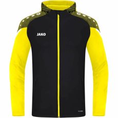  Jako Performance kapucnis fekete/sárga gyerek cipzáros felső