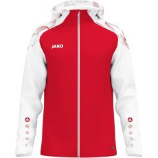 Jako Sonic kapucnis piros/fehér férfi szabadidő felső