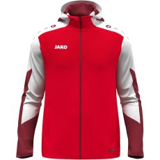 Jako Dynamic kapucnis piros női tréning felső