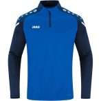 Jako Performance 1/4 cipzáros kék férfi pulóver