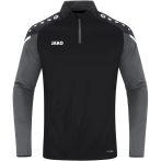   Jako Performance 1/4 cipzáros fekete/sötétszürke gyerek pulóver