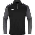   Jako Performance 1/4 cipzáros fekete/sötétszürke gyerek pulóver