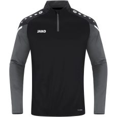 Jako Performance 1/4 cipzáros fekete/sötétszürke gyerek pulóver