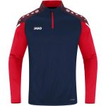   Jako Performance 1/4 cipzáros sötétkék/piros gyerek pulóver