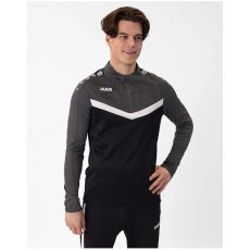 Jako Iconic 1/4 cipzáras fekete/sötétszürke unisex pulóver