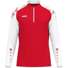 Jako Sonic rövid cipzáras piros/fehér férfi pulóver