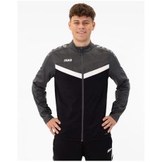 Jako Iconic cipzáras fekete/sötétszürke unisex szabadidő felső