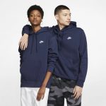   Nike Sportswear Club polár kapucnis sötétkék férfi pulóver