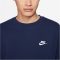 Nike Sportswear Club pamut sötétkék férfi pulóver