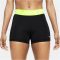 Nike Pro 7 cm fekete/sárga női rövidnadrág