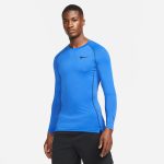   Nike Pro Dri-FIT funkcionális kék férfi hosszú ujjú póló