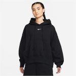   Nike Sportswear Phoenix kapucnis túlméretezett fekete női pulóver