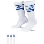  Nike Essential Crew fehér/kék csíkos zokni 3 pár