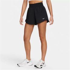 Nike Dri-FIT One magas derekú 3" 2 az 1-ben fekete női rövidnadrág