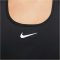 Nike Swoosh közepes tartású párnázott fekete női sportmelltartó