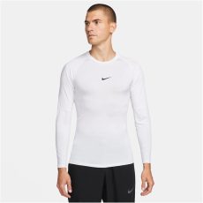 Nike Pro Dri-FIT fitness feszes fehér férfi hosszú ujjú póló