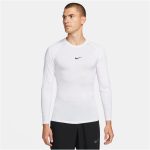   Nike Pro Dri-FIT fitness feszes fehér férfi hosszú ujjú póló