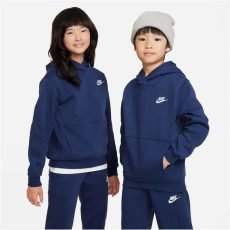 Nike Sportswear Club kapucnis sötétkék gyerek pulóver
