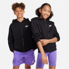 Nike Sportswear Club kapucnis fekete gyerek cipzáras felső