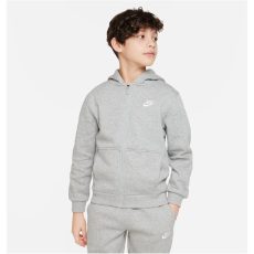 Nike Sportswear Club kapucnis szürke gyerek cipzáros felső