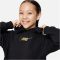 Nike Sportswear Club kapucnis fekete lány pulóver