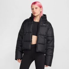 Nike Sportswear Classic Puffer Therma-FIT kapucnis steppelt fekete női dzseki