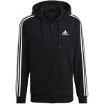   adidas Essentials gyapjú 3 csíkos kapucnis fekete férfi szabadidő felső