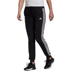   adidas Essentials Single Jersey 3 csíkos pamut fekete női melegítőnadrág