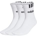   adidas párnázott 3-Stripes Linear Half-Crew fehér bokazokni 3 pár