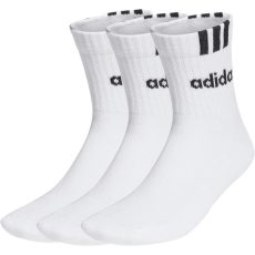 adidas párnázott 3-Stripes Linear Half-Crew fehér bokazokni 3 pár