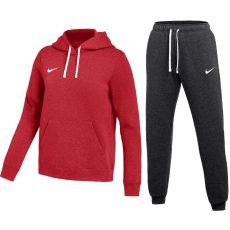 Nike Park 26 pamut kapucnis piros/fekete női melegítő garnitúra
