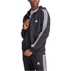   adidas Essentials 3 csíkos kapucnis fekete férfi szabadidő felső