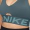 Nike Pro Sculpt közepes tartású párnázott zöld női sportmelltartó