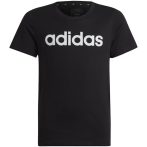 adidas Essentials Linear Logo pamut fekete lány póló